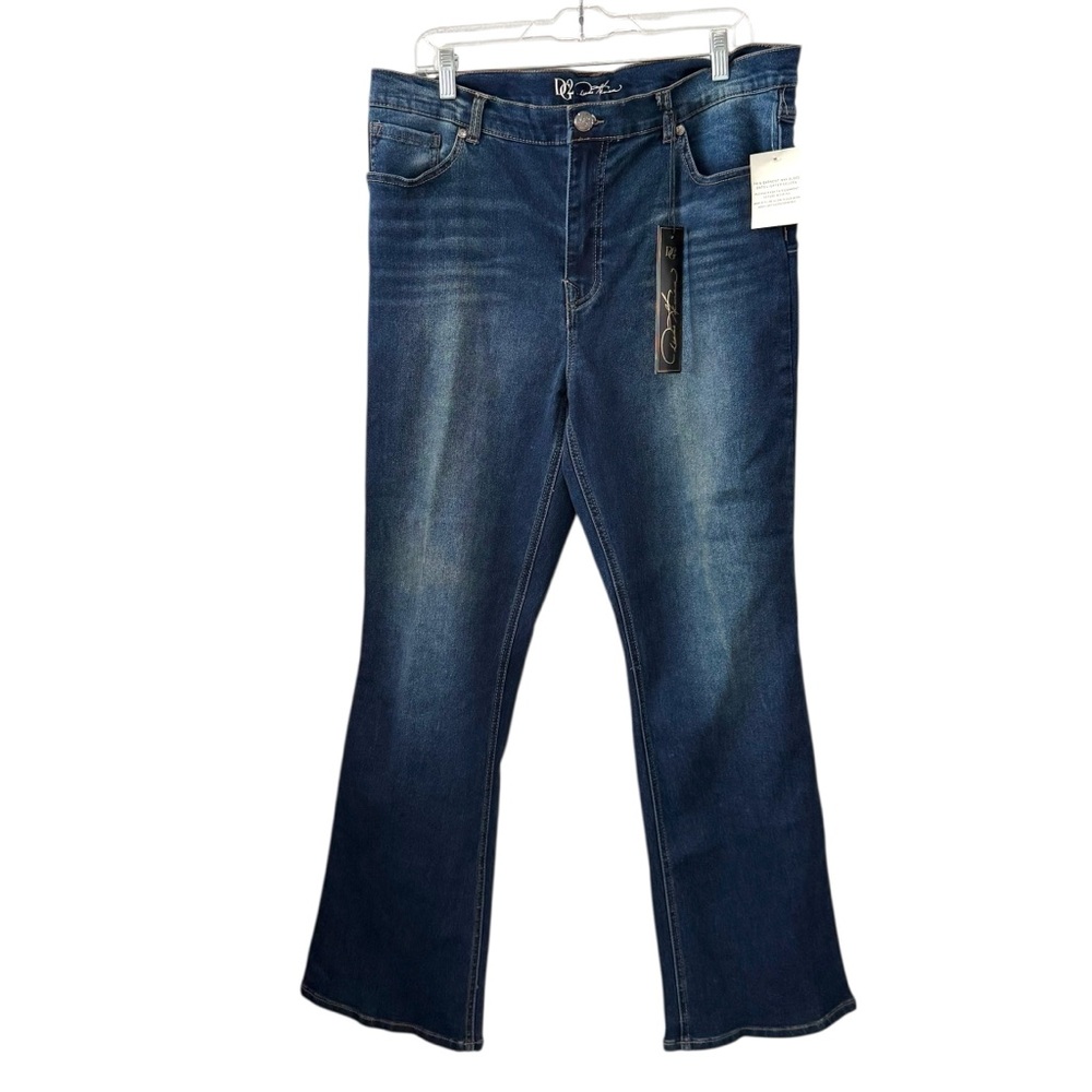 NWT DG2 Diane Gilman 16W Dark Wash Bootcut Jeans Stretch Up-Lifter Fit Solution